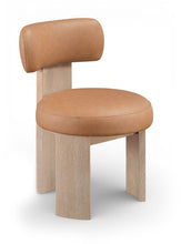 Load image into Gallery viewer, Atelier - Vegan Leather Upholstered Dining Chair (Set of 2) - Painted Natural Frame
