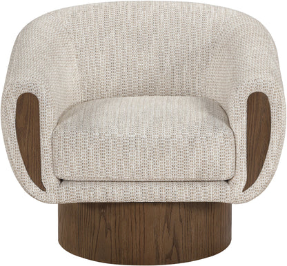 Avella - Interwoven Fabric Swivel Accent Chair