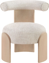 Load image into Gallery viewer, Calder - Linen Textured Fabric Upholstered Accent Chair - Painted Natural Base

