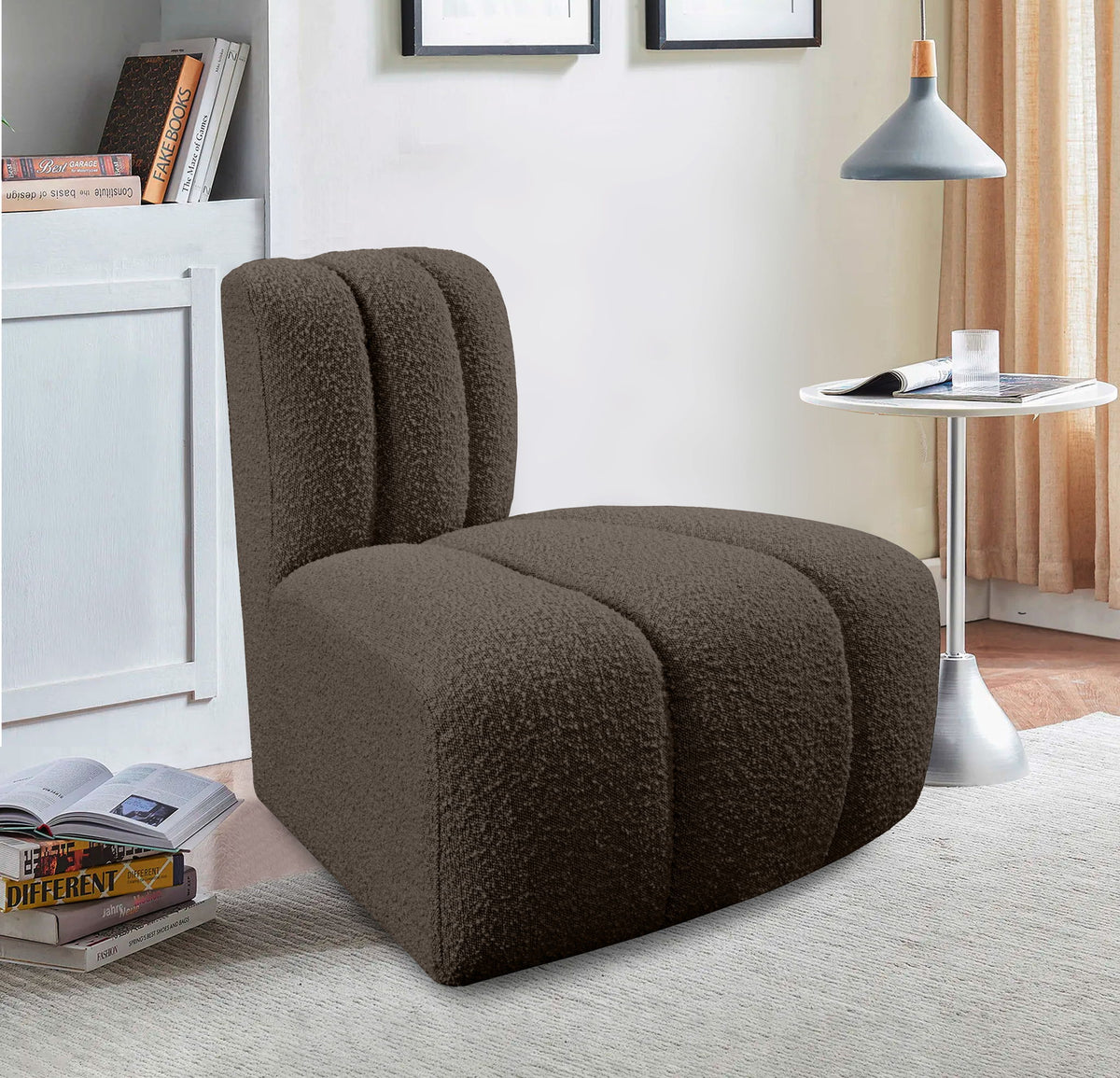 Arc - Boucle Fabric Reverse Corner