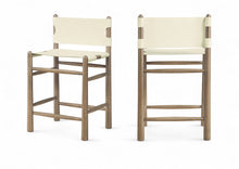 Load image into Gallery viewer, Santos - Upholstered Counter Stool With Stained Brown Base
