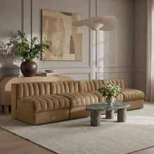Load image into Gallery viewer, Rummi - Armless Velvet Performance Fabric Upholstered 4 Piece Modular Sofa
