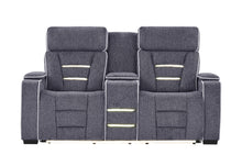 Load image into Gallery viewer, U1895 - P2 Reclining Sofa / Console Reclining Loveseat - Dark Gray
