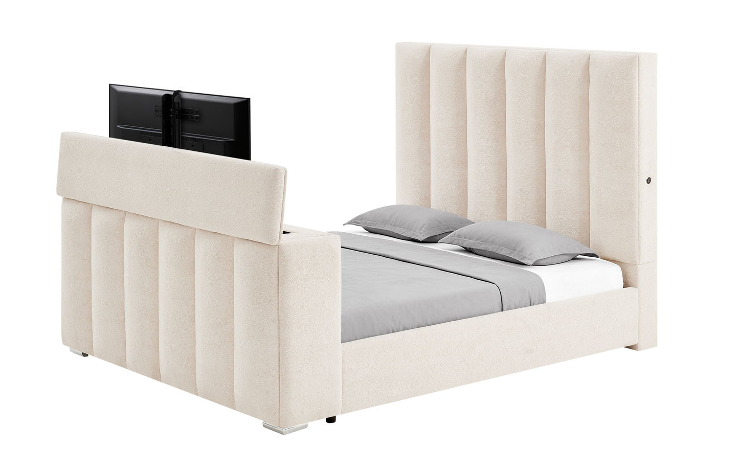 Serenity - King Bed Side Rails - Cream / Beige