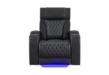 Load image into Gallery viewer, U8611 - Power Reclining Sofa With Power Headrest And LED / Power Console Reclining Loveseat With Power Headrest, LED And Speaker / Power Recliner With Power Headrest And LED - Charcoal
