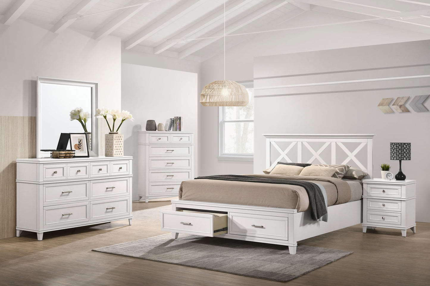 Nova II - 3 Drawer Nightstand With USB