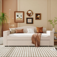 Load image into Gallery viewer, Upholstered Daybed With Storage Armrests, Trundle And Latest Integrated tooth Audio System
