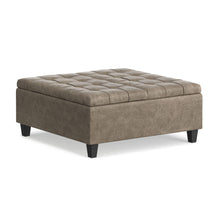 Load image into Gallery viewer, Harrison - Square Coffee Table Ottoman - Brown
