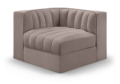Rummi - Velvet Performance Fabric Upholstered Modular Corner Chair