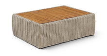 Load image into Gallery viewer, Seacrest - Teak Wood And Wicker Outdoor Patio Coffee Table
