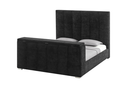 Serenity - King Bed Headboard With Global Surround Speaker System - Onyx