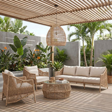 Load image into Gallery viewer, Coastline - Olefin Water Resistant Fabric And Wicker Outdoor Patio Sofa - Beige
