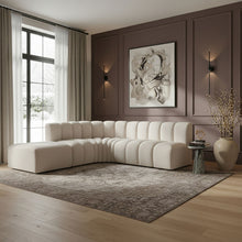 Load image into Gallery viewer, Arc - Boucle Fabric 5 Piece Corner Modular Sofa
