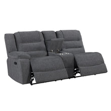Load image into Gallery viewer, Redondo - LAF Console Loveseat With 2 Recliners - Dark Gray
