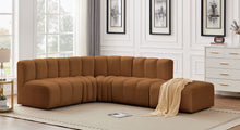 Load image into Gallery viewer, Arc - Velvet 5 Piece Corner Modular Sofa - Saddle
