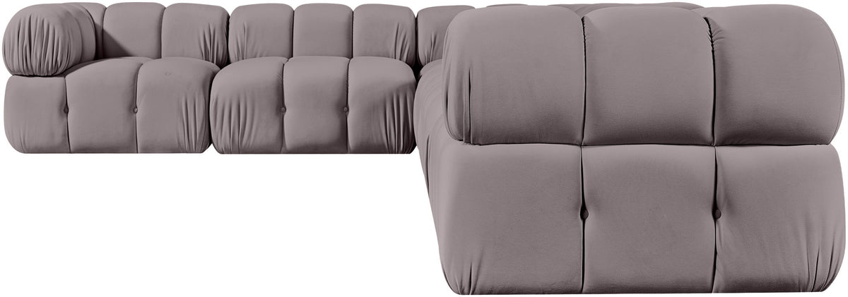 Orin - L-Shaped Velvet 6 Piece Modular Sectional