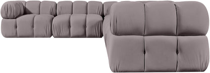 Orin - L-Shaped Velvet 6 Piece Modular Sectional