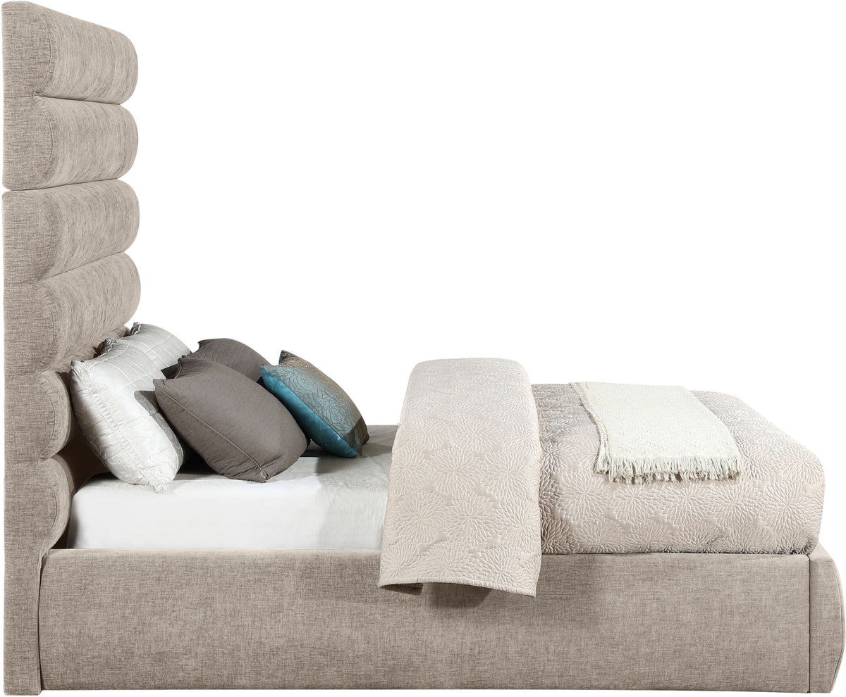 Adam - Chenille Fabric Bed With 70.5" Headboard