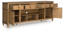 Load image into Gallery viewer, Sharlance - XL TV Stand With Fireplace Option - Light Brown

