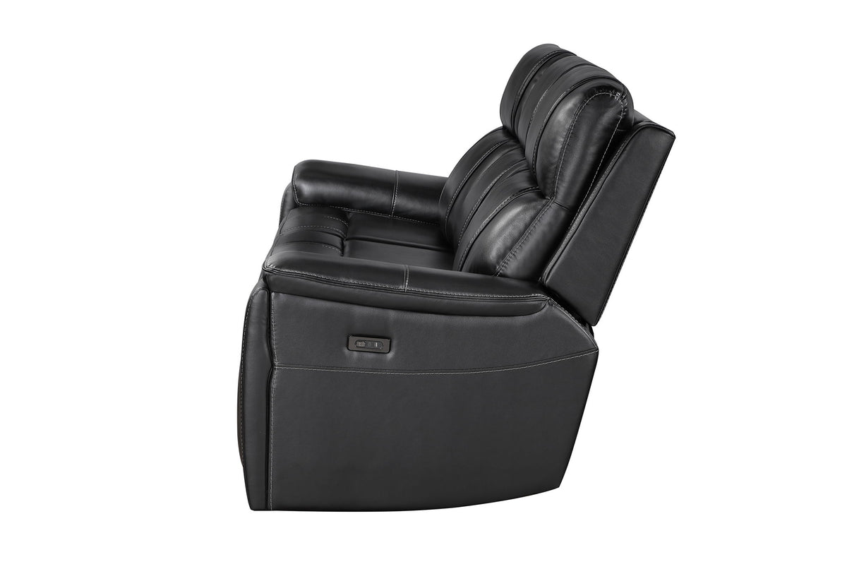 U8880 - Power Reclining Sofa With Armrest Cupholder, DDT With Watch Charger - Black