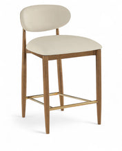 Load image into Gallery viewer, Riccio - Stool - Walnut And Gold Frame
