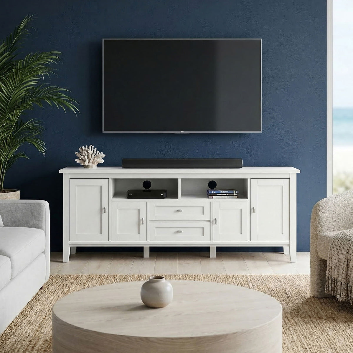 Warm Shaker - TV Media Stand, Handcrafted - Ego Home Furniture