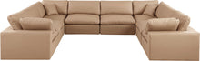 Load image into Gallery viewer, Comfy - 8 Piece Faux Leather Modular Sectional - Tan
