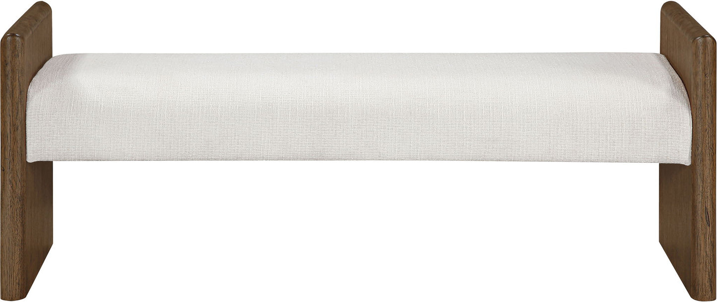 Hickory - Fabric Upholstered Bench - Brown Frame