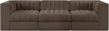 Load image into Gallery viewer, Rummi - Velvet Performance Fabric Upholstered 3 Piece Modular Sofa
