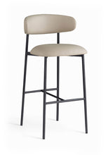 Load image into Gallery viewer, Lupita - Vegan Leather Upholstered Bar Stool (Set of 2) - Taupe / Matte Black
