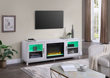 Load image into Gallery viewer, Summit - TV Stand Console With Fireplace - White Walnut Finish
