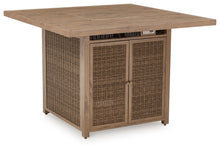 Load image into Gallery viewer, Walton Bridge - Square Bar Table W/Fire Pit - Driftwood
