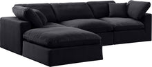 Load image into Gallery viewer, Comfy - 4 Piece Velvet Modular Sectional With Chaise
