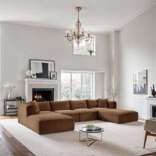 Load image into Gallery viewer, Shaggy - Fabric 6 Piece Modular Sectional With 2 Ottomans
