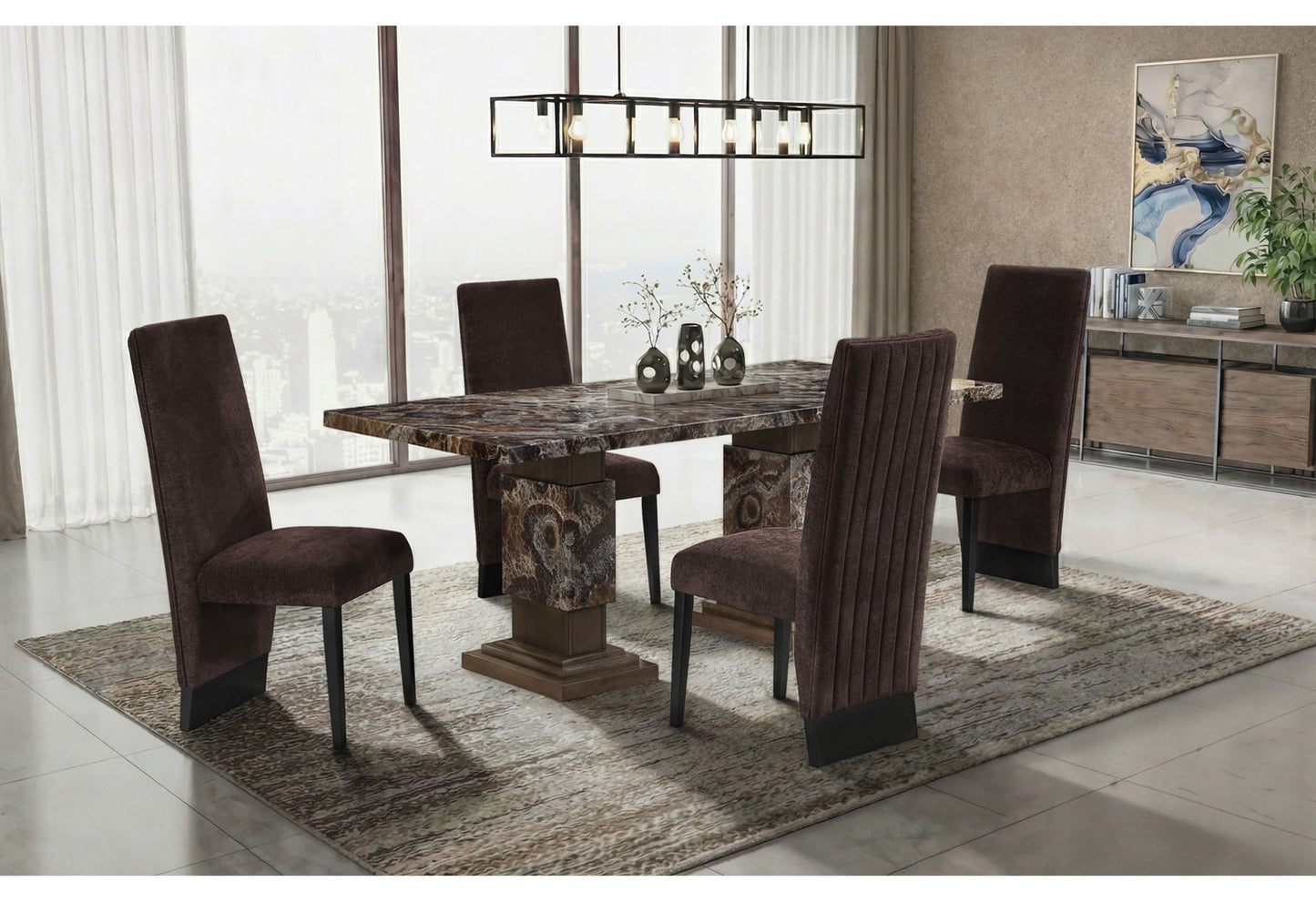 D12DT - Dining Table - Brown