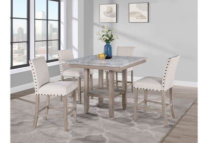 D1622 - Bar Stool - White / Brown