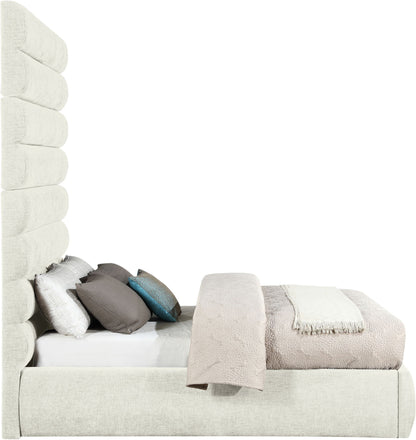 Adam - Chenille Fabric Bed With 89" Headboard