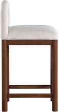 Load image into Gallery viewer, Conrad - Linen Counter Stool With Brown Legs
