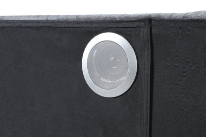 Galaxy Home Lizelle Queen Bed in with Ambient Lighting in Black image