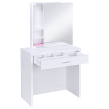 Load image into Gallery viewer, Harvey Makeup Vanity Table with Mirror and Stool
