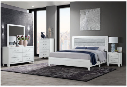 Luccia - Full Bed With LED - White