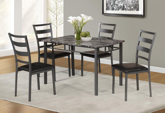 D762 - 5 Piece Dining Room Set - Dark Gray