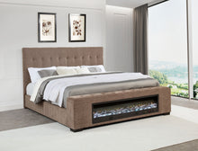 Load image into Gallery viewer, Senna Panel Bed with Bluetooth Speaker and Flame Visualizer
