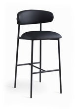 Load image into Gallery viewer, Lupita - Vegan Leather Upholstered Bar Stool With Matte Black Frame (Set of 2)
