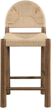 Load image into Gallery viewer, Bohemia - Woven Seagrass Cord And Solid Wood Counter Stool - Beige
