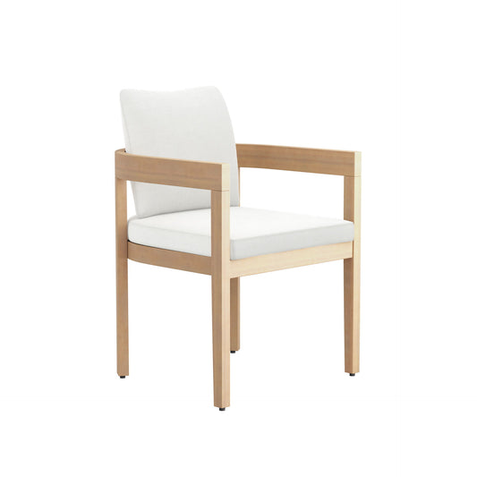 Wesley - Patio Side Chair With Cushion (Set of 2) - White