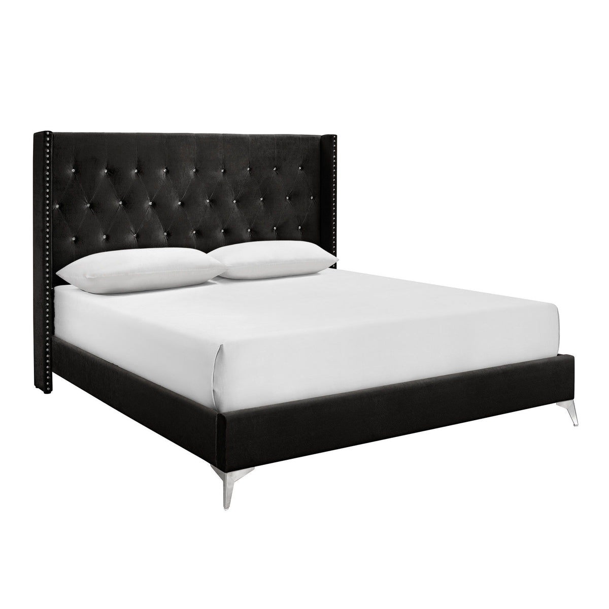 Huxley - 5/0 Queen Headboard, Footboard And Slats - Black