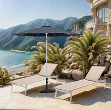 Load image into Gallery viewer, Fiji - Aluminum Patio Umbrella With Round Black And White Base
