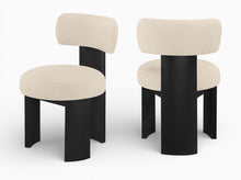 Load image into Gallery viewer, Atelier - Vegan Leather Upholstered Dining Chair (Set of 2) - Black Frame
