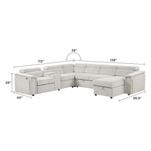 Load image into Gallery viewer, Harvey - Power Recliner Sectional Sleeper - Beige
